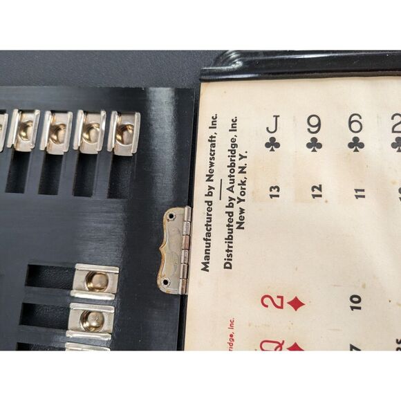 Vintage 1938‎ Art Deco Black EUC Autobridge Playing Board - Picture 9 of 14